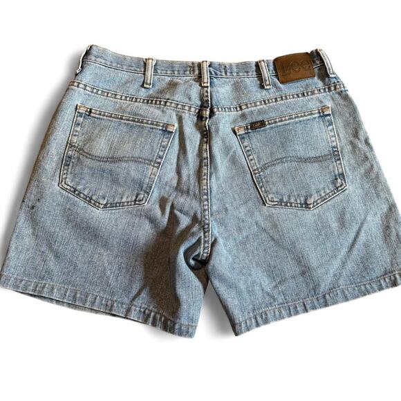 Lee Y2K Skater Grunge Baggy Blue Denim Jorts Sz.36 - Picture 4 of 7